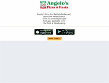 Tablet Screenshot of angelospizzanpasta.com